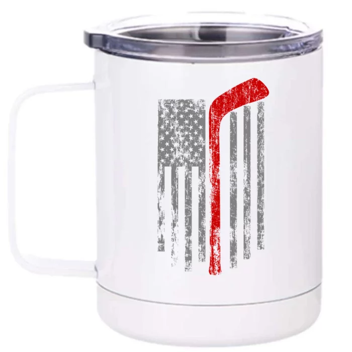 American Team Hockey USA Flag Front & Back 12oz Stainless Steel Tumbler Cup