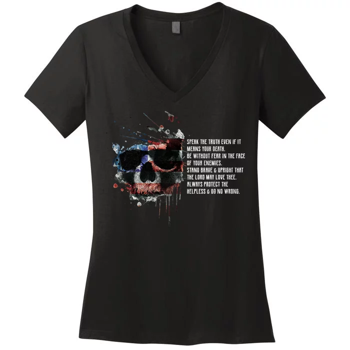 American Templar Code Women's V-Neck T-Shirt