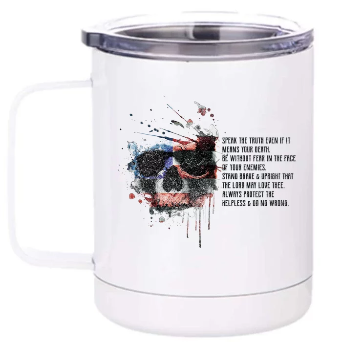 American Templar Code Front & Back 12oz Stainless Steel Tumbler Cup