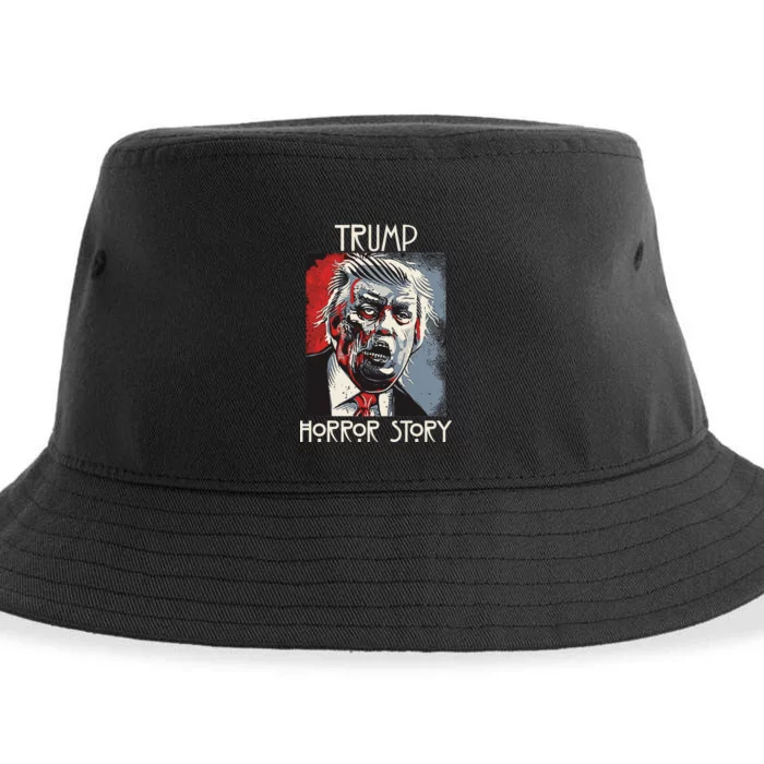 American Trump Horror Hor-ror Story 2016 Zombie Election Sustainable Bucket Hat