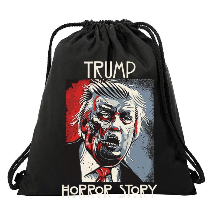 American Trump Horror Hor-ror Story 2016 Zombie Election Drawstring Bag