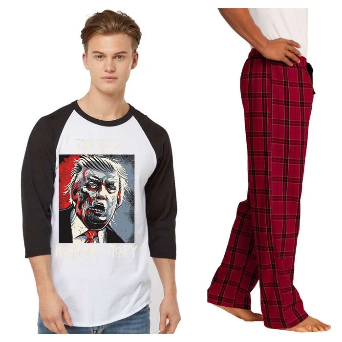 American Trump Horror Hor-ror Story 2016 Zombie Election Raglan Sleeve Pajama Set