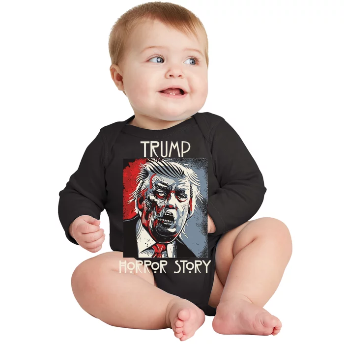 American Trump Horror Hor-ror Story 2016 Zombie Election Baby Long Sleeve Bodysuit