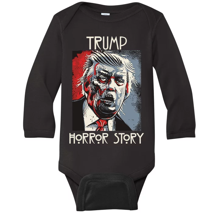 American Trump Horror Hor-ror Story 2016 Zombie Election Baby Long Sleeve Bodysuit