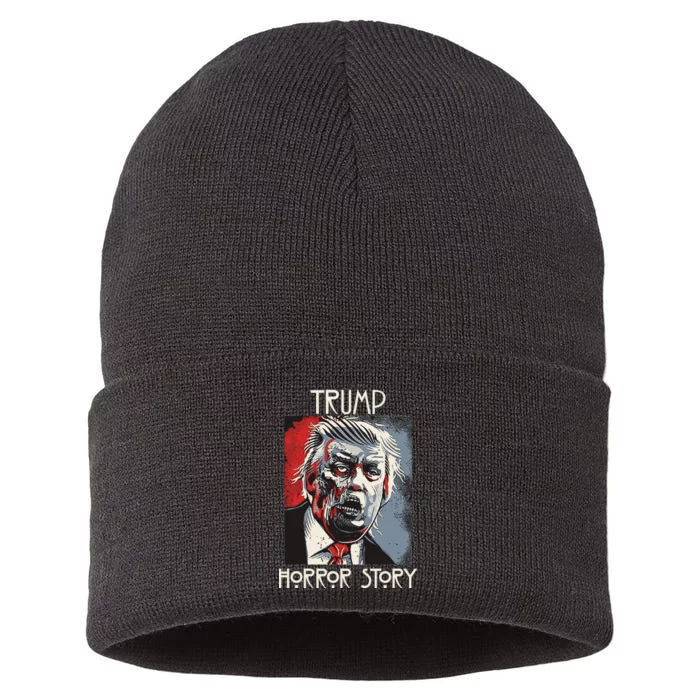 American Trump Horror Hor-ror Story 2016 Zombie Election Sustainable Knit Beanie