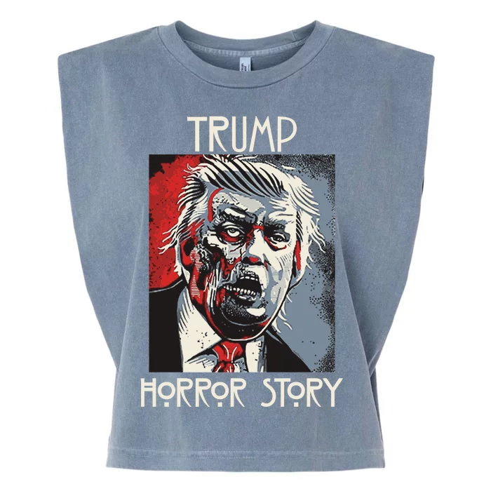 American Trump Horror Hor-ror Story 2016 Zombie Election Garment-Dyed Women's Muscle Tee