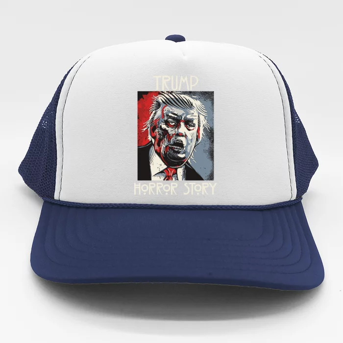 American Trump Horror Hor-ror Story 2016 Zombie Election Trucker Hat