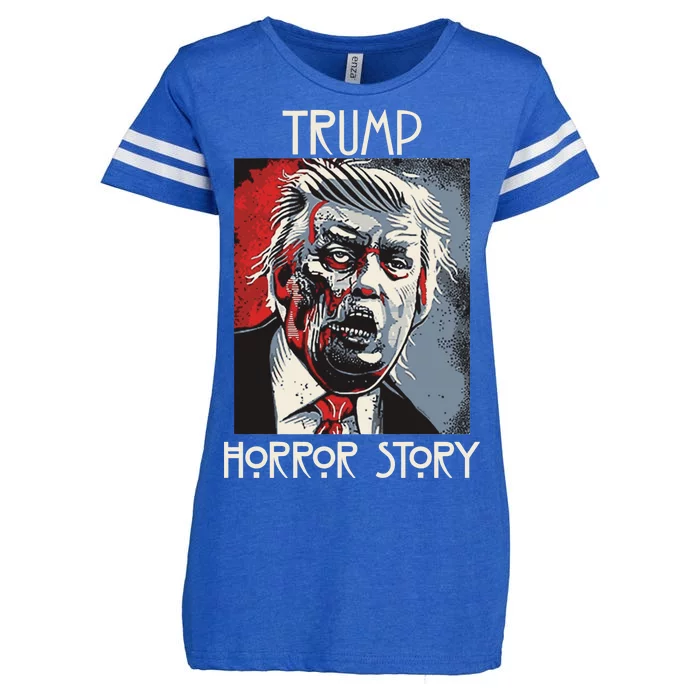 American Trump Horror Hor-ror Story 2016 Zombie Election Enza Ladies Jersey Football T-Shirt