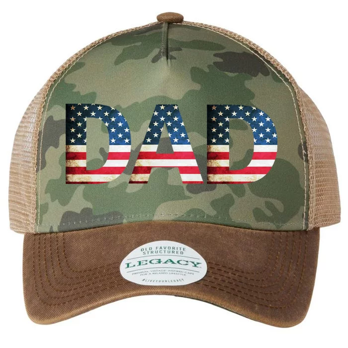 American USA Dad Legacy Tie Dye Trucker Hat