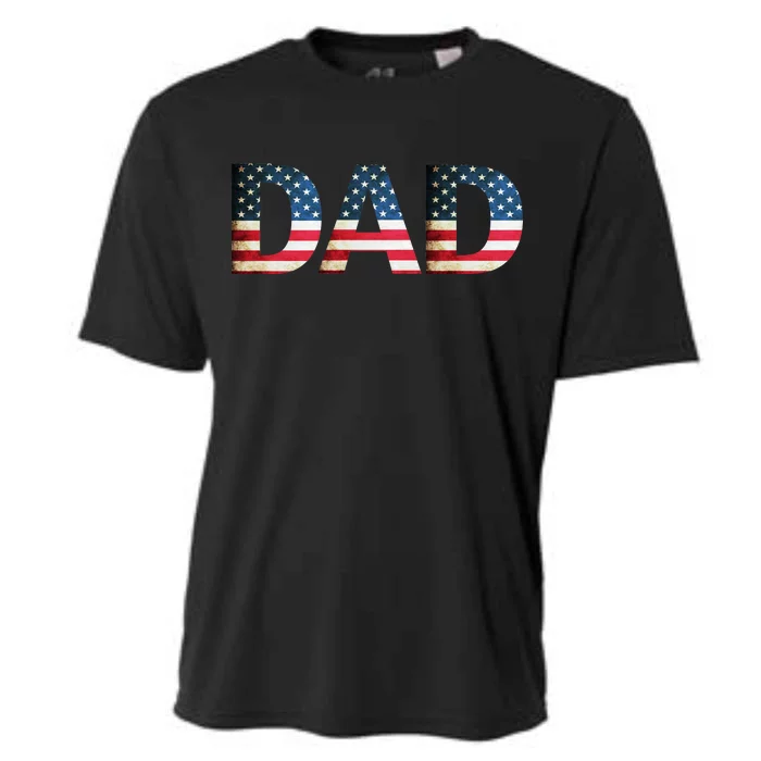 American USA Dad Cooling Performance Crew T-Shirt