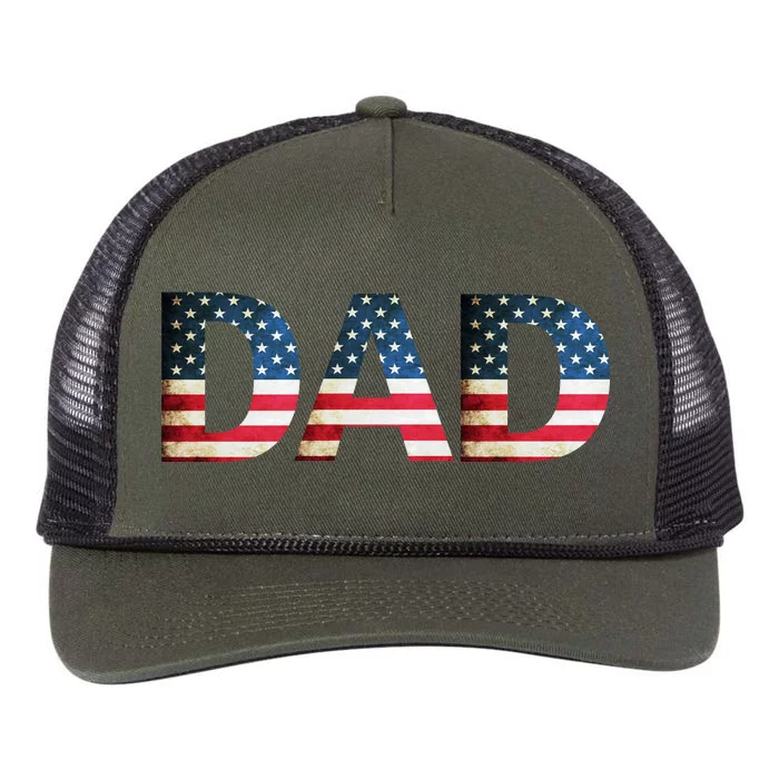 American USA Dad Retro Rope Trucker Hat Cap