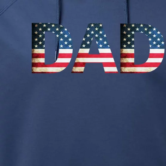 American USA Dad Performance Fleece Hoodie