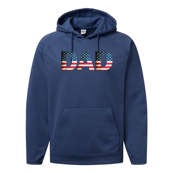 American USA Dad Performance Fleece Hoodie