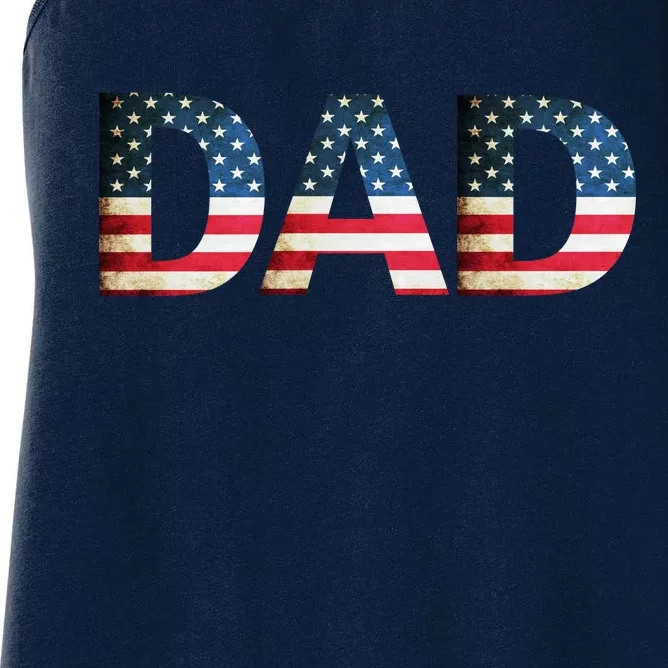 American USA Dad Women's Racerback Tank