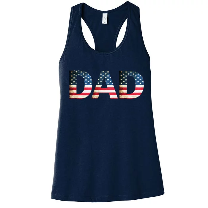 American USA Dad Women's Racerback Tank