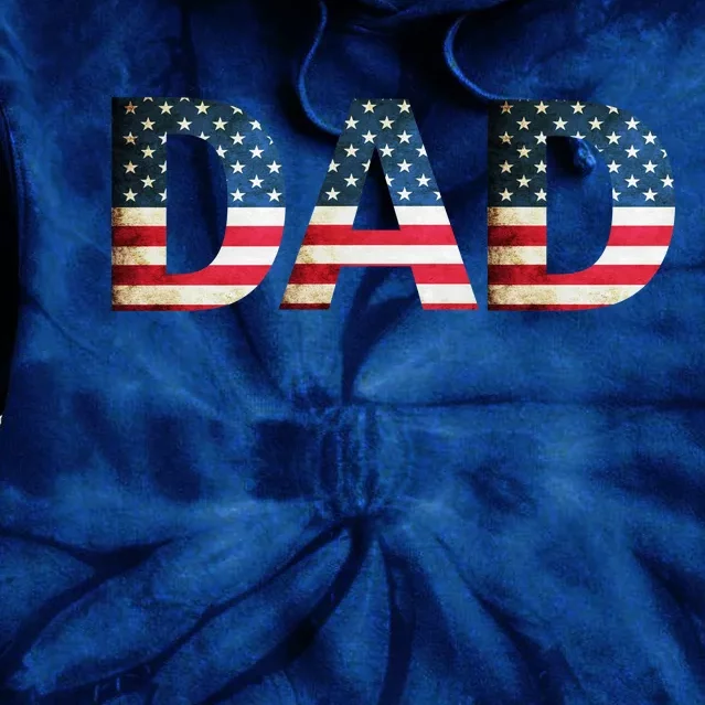 American USA Dad Tie Dye Hoodie