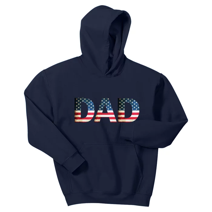 American USA Dad Kids Hoodie