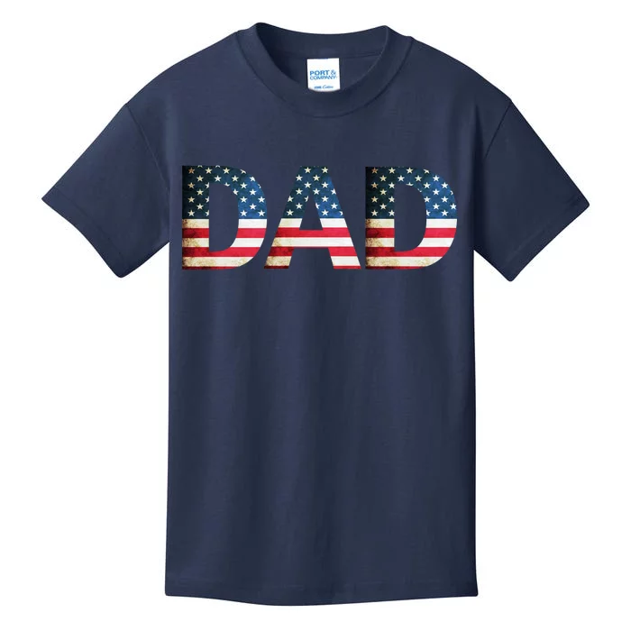 American USA Dad Kids T-Shirt