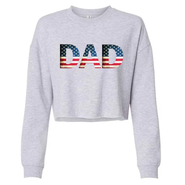 American USA Dad Cropped Pullover Crew