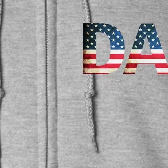 American USA Dad Full Zip Hoodie