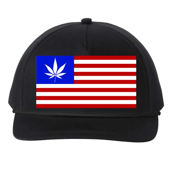 American USA Weed Flag Snapback Five-Panel Rope Hat