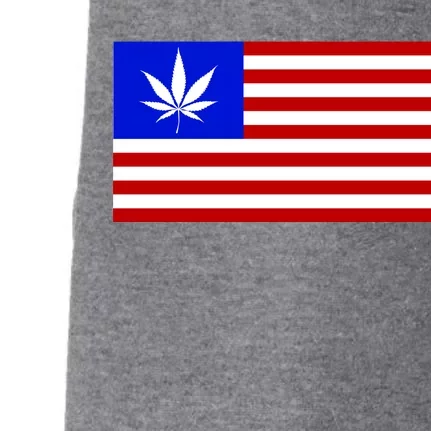 American USA Weed Flag Doggie 3-End Fleece Hoodie