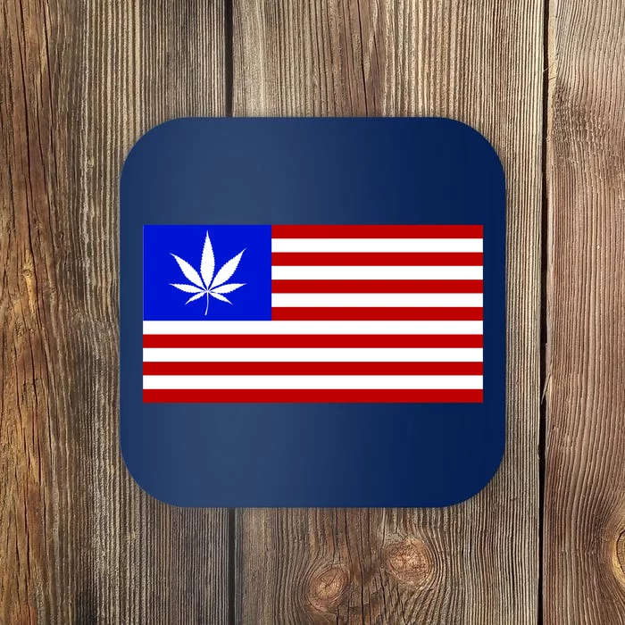 American USA Weed Flag Coaster