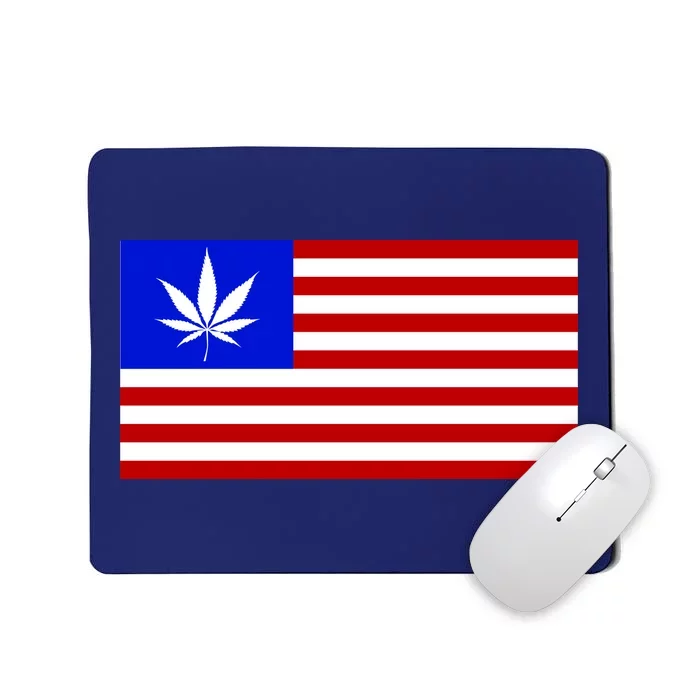 American USA Weed Flag Mousepad