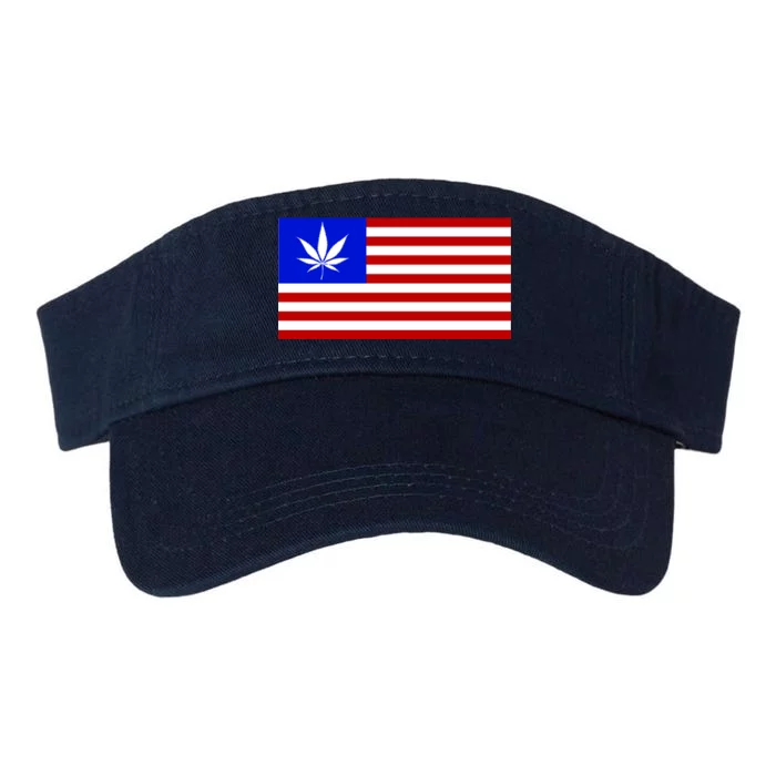 American USA Weed Flag Valucap Bio-Washed Visor