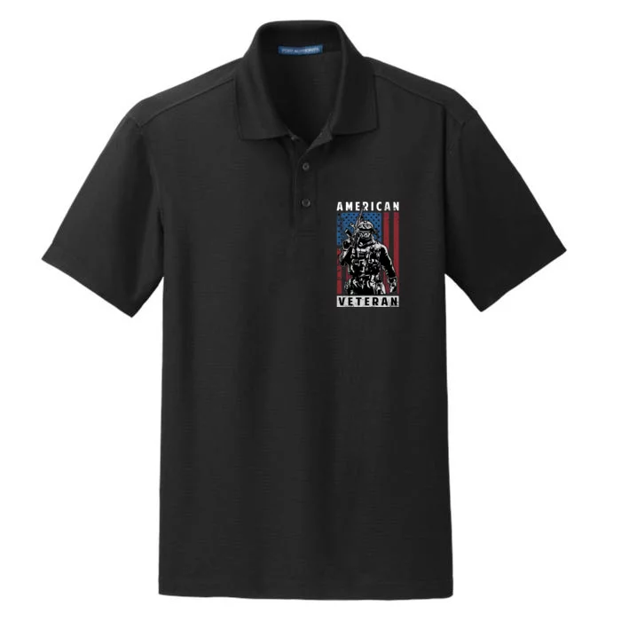 American Veteran Dry Zone Grid Performance Polo