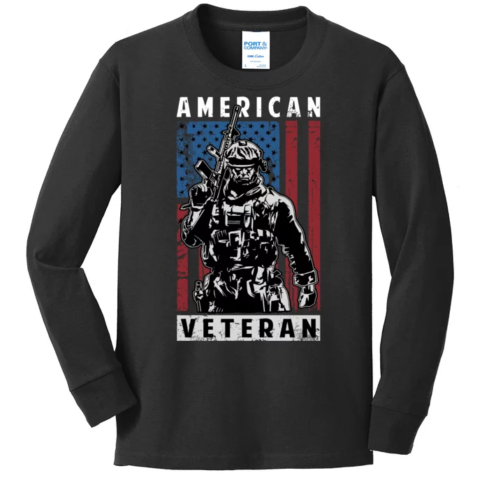 American Veteran Kids Long Sleeve Shirt