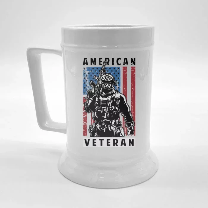 American Veteran Front & Back Beer Stein