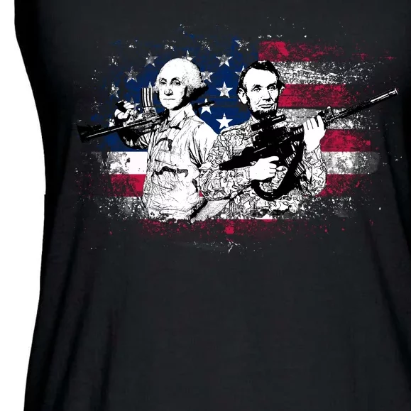 American Washington Lincoln Soldiers Ladies Essential Flowy Tank