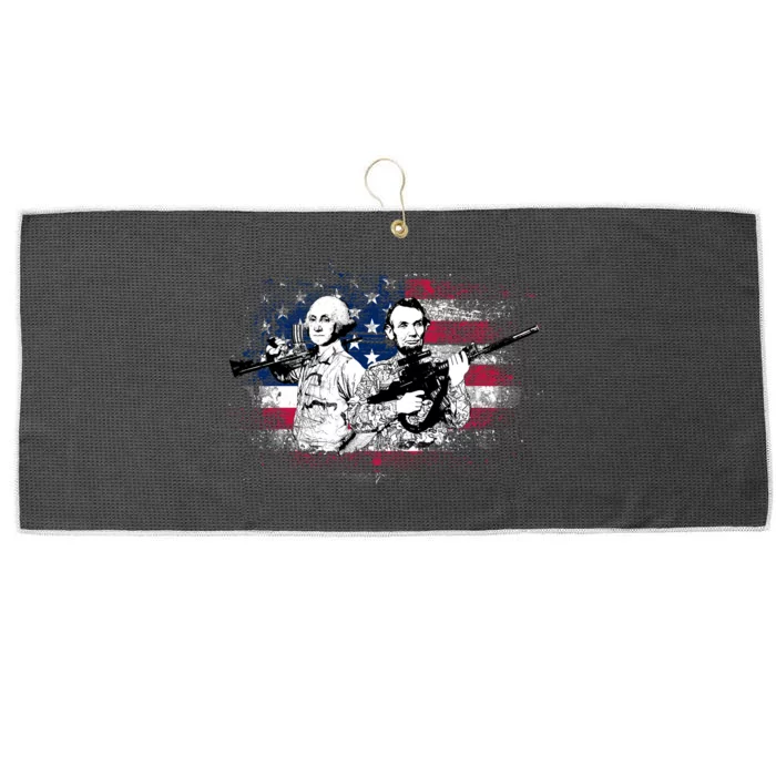 American Washington Lincoln Soldiers Large Microfiber Waffle Golf Towel