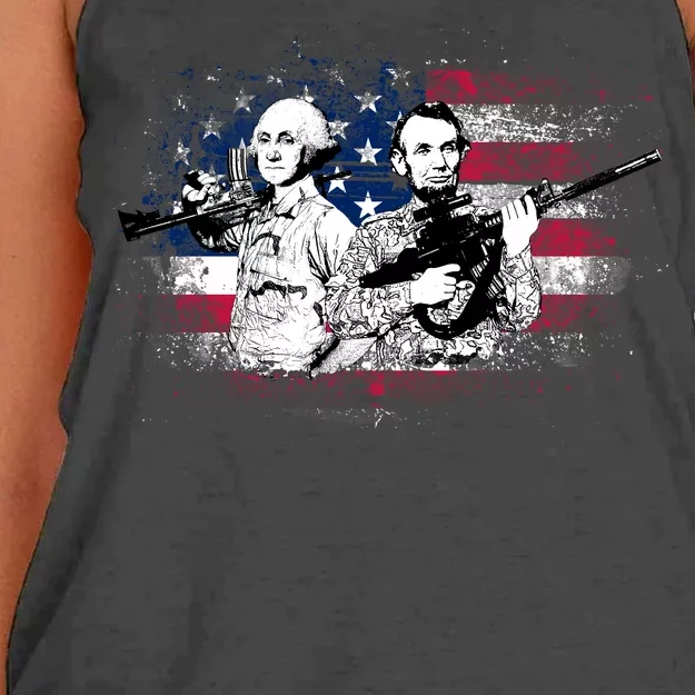 American Washington Lincoln Soldiers Women's Knotted Racerback Tank