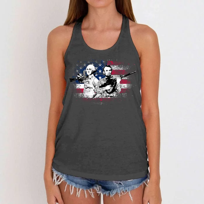 American Washington Lincoln Soldiers Women's Knotted Racerback Tank