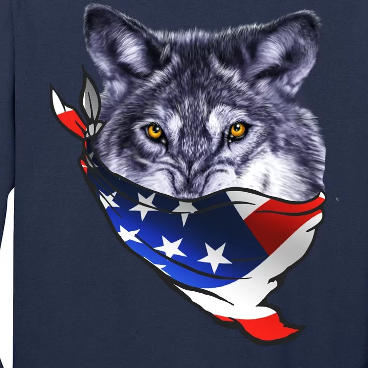 American Wolf USA Bandanna Tall Long Sleeve T-Shirt