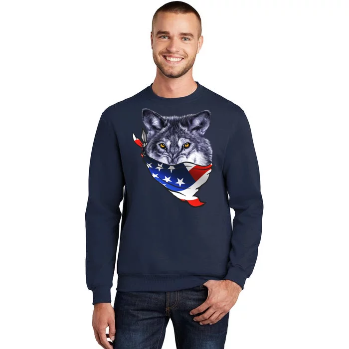 American Wolf USA Bandanna Tall Sweatshirt