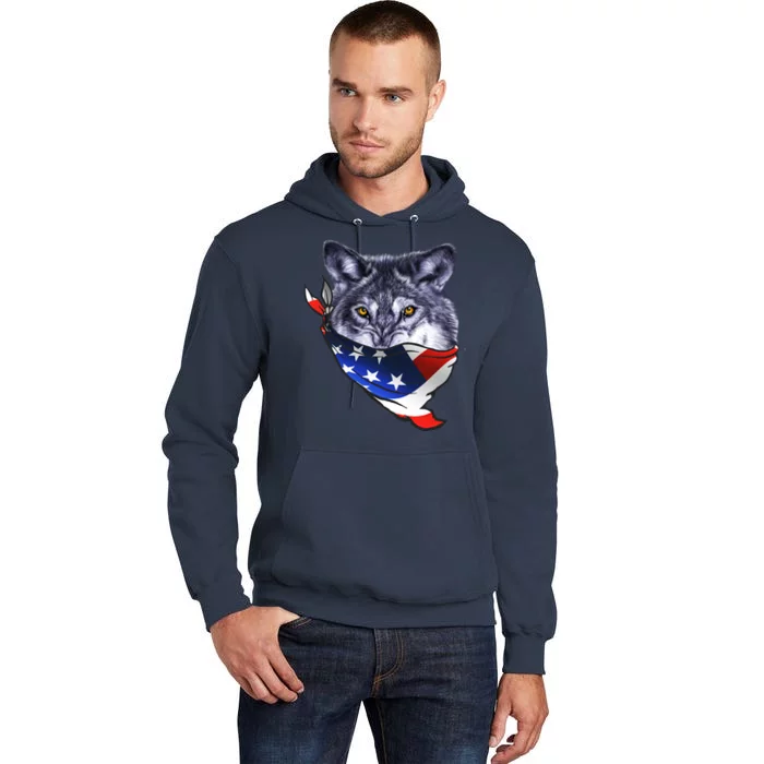 American Wolf USA Bandanna Tall Hoodie