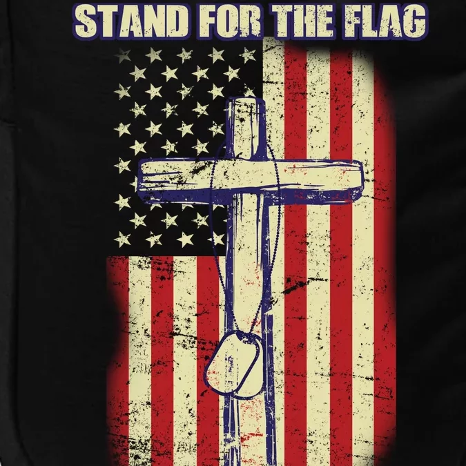 Americans Stand For The Flag Kneel For The Cross Impact Tech Backpack