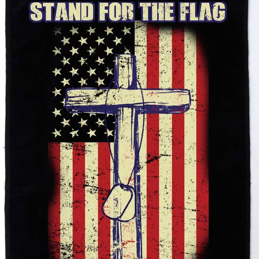 Americans Stand For The Flag Kneel For The Cross Platinum Collection Golf Towel