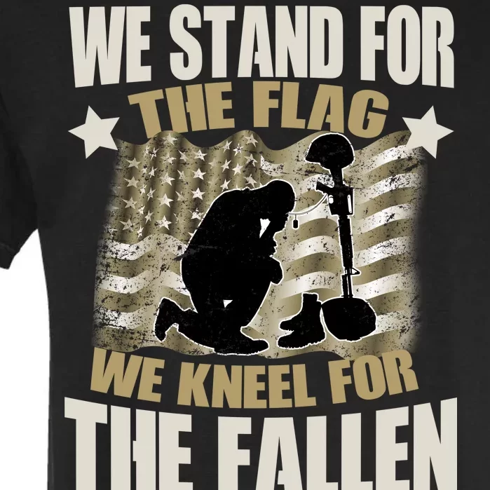 Americans We Stand For The Flag Kneel For The Fallen Garment-Dyed Heavyweight T-Shirt