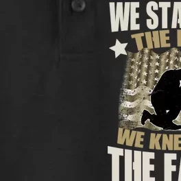 Americans We Stand For The Flag Kneel For The Fallen Dry Zone Grid Performance Polo