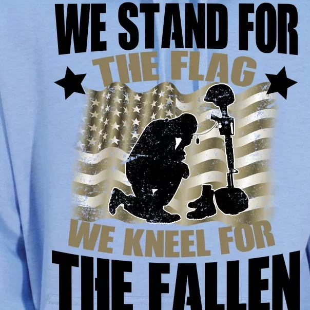 Americans We Stand For The Flag Kneel For The Fallen Unisex Surf Hoodie