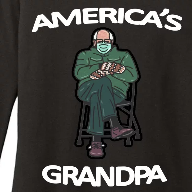 America's Grandpa Bernie Sanders Mitten Meme Womens CVC Long Sleeve Shirt