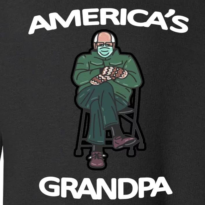 America's Grandpa Bernie Sanders Mitten Meme Toddler Sweatshirt