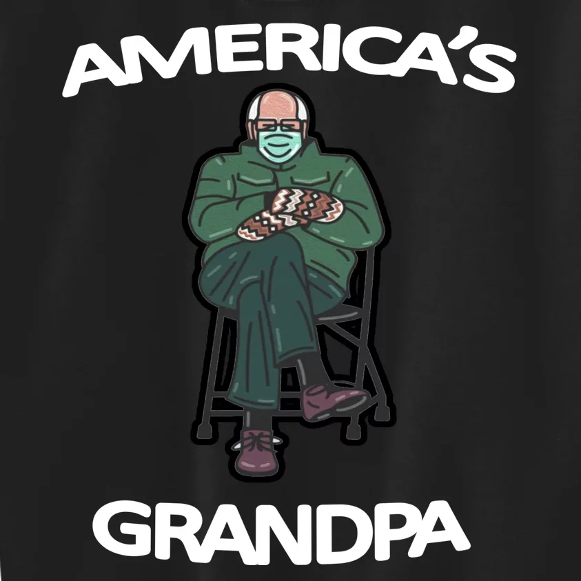 America's Grandpa Bernie Sanders Mitten Meme Kids Sweatshirt