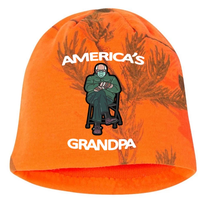 America's Grandpa Bernie Sanders Mitten Meme Kati - Camo Knit Beanie