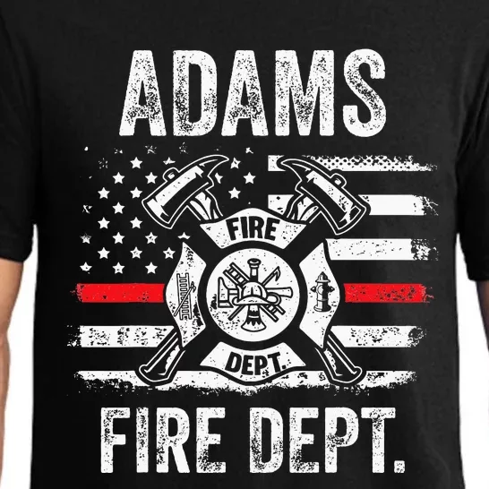 Adams Massachusetts Fire Department Thin Red Line Fireman Pajama Set