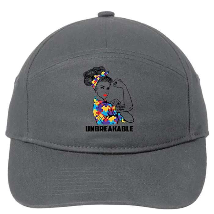 Autism Mom Funny Gift Autism Mama Awareness Gift Autistic Parents Great Gift 7-Panel Snapback Hat